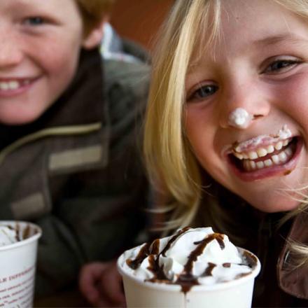 Kids Drinking Hot Chocolate