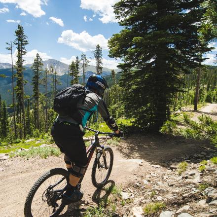 Mountain Biking on trails above Winter Park