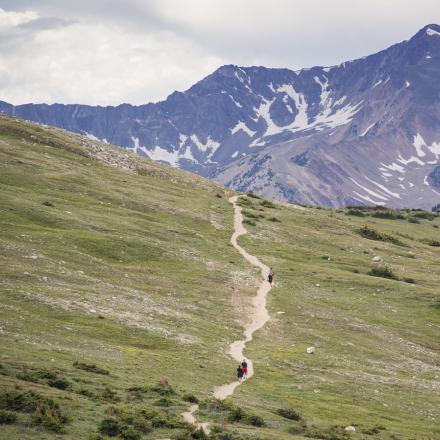 Hiking in Rocky Mountain National Park near Winter Park, Colorado