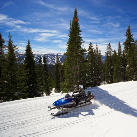 Snowmobile on the Continental Divide near Winter Park, Colorado