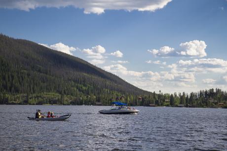 Boating on Colorado's Largest Natural Lake near Winter Park, Colorado