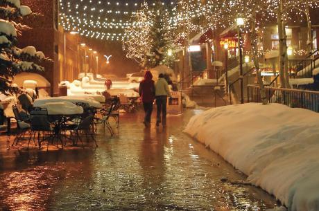 Winter Shopping at Cooper Creek Square in Winter Park, Colorado