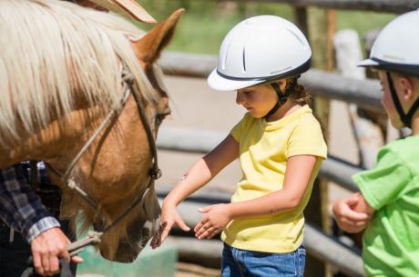 Horseback riding at Devil's Thumb Ranch near Winter Park