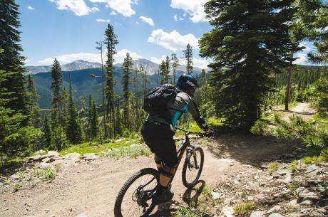 Mountain Biking on trails above Winter Park