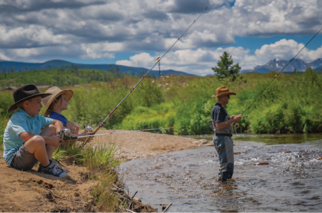 Family summer fishing