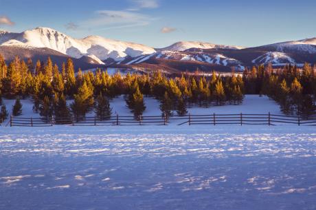 Winter Scene in Winter Park, Colorado 
