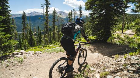 Mountain Biking on trails above Winter Park