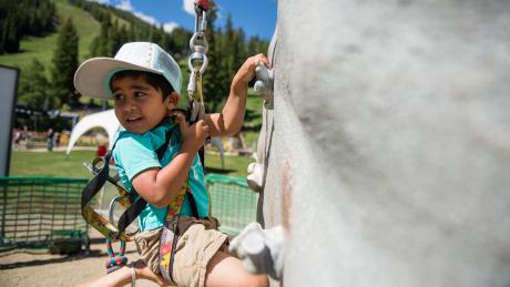 Auto-Belayed Climbing Wall at Winter Park Resort in Colorado