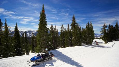 Snowmobile on the Continental Divide near Winter Park, Colorado